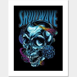 head skull space illustration Posters and Art